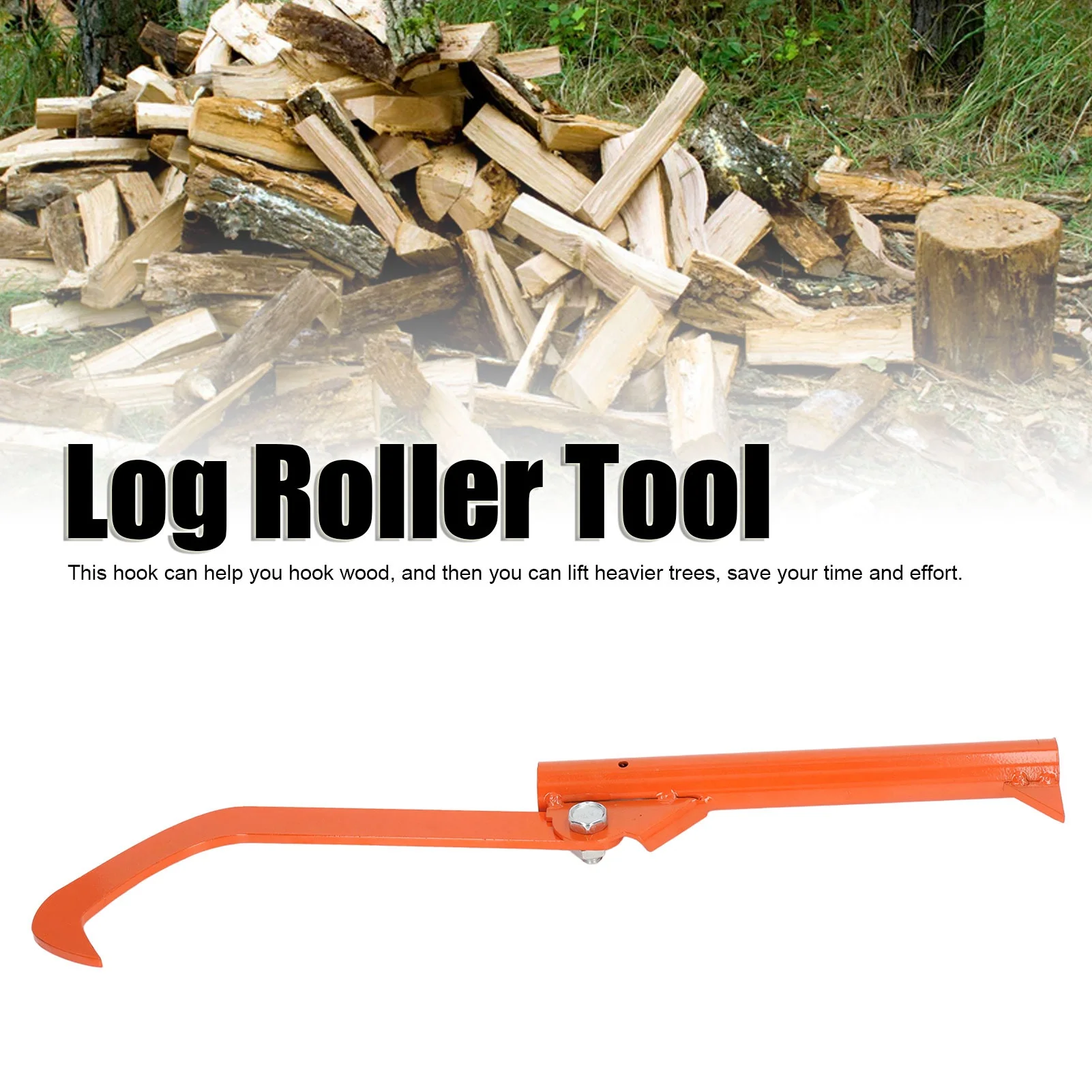 Orange Log Hook Stainless Steel Effort Saving Portable Rust Resistance Logging Cant Hooks