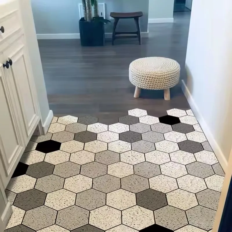 

Kitchen Mat Bathroom Mat Hallway Door Mat Carpet Anti-slip Custom Pattern Home Mats Carpet Can Be Clean PVC Entrance Door Mats