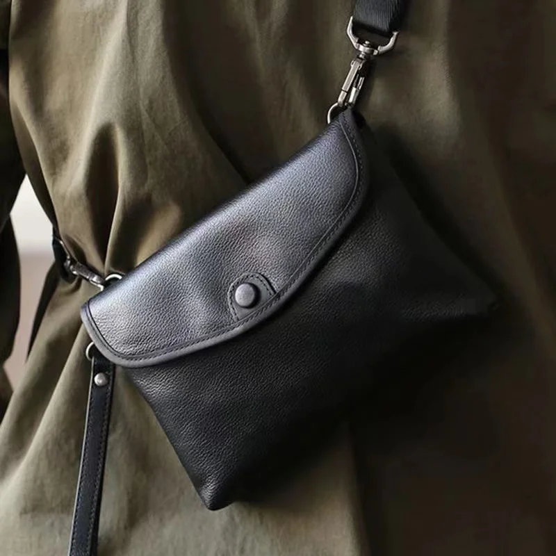 SENOFAN torba listonoszka na ramię męska prawdziwa skóra bydlęca miękka torba typu Crossbody męska Mini Ipad Sling worek kopertówki chłopcy QX3108