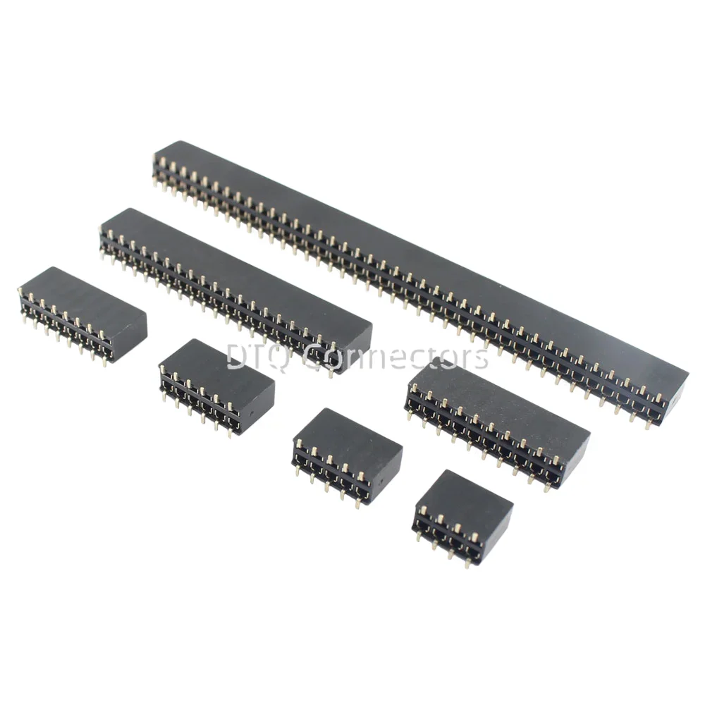 10pcs 2.54mm Pitch SMT SMD 2*4 2*5 2*6 2*8 2*10 2*20 2*40 Pin Female Header Strip Double Connector 8P 10P 12P 16P 20P 40P 80P