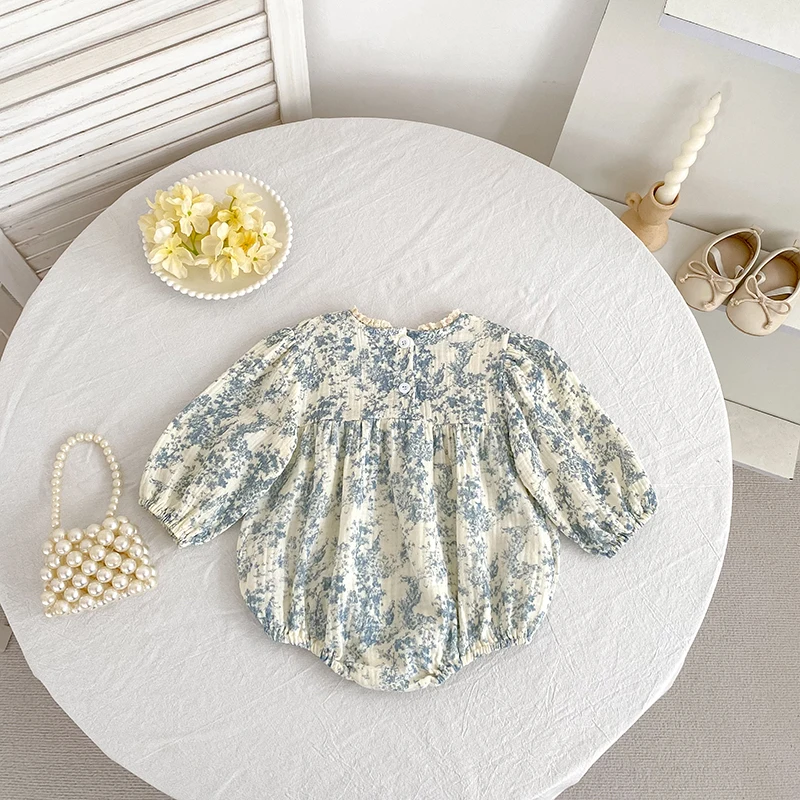 Dziewczęcy kombinezon w kwiato – Newborn Baby Girl Romper Floral recenzja i cena
