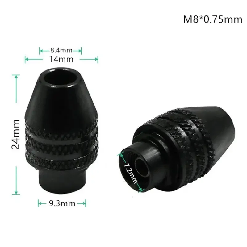 0.3-3.2 مللي متر مثقاب صغير متعدد بدون مفتاح تشاك M7 M8X0.75 تغيير سريع ثلاثة فك مثقاب تشاك للأدوات الدوارة مثقاب صغير لدريمل