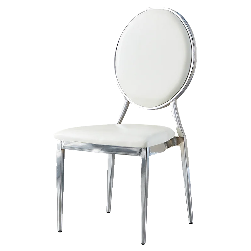 

Hotel Ballroom Sun Chair Napoleon Bamboo Chair Hotel VIP Restaurant Box Dining Silver Electroplated Chair