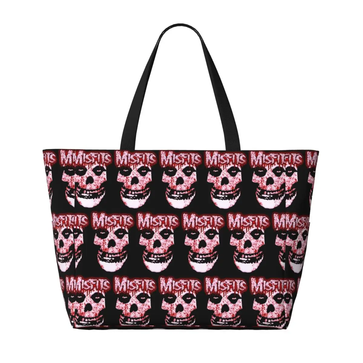 

Misfits Skull Beach Tote Bag Sport Gym Yoga Duffle Large Tote Bag Women Travel Bag Fitness bag