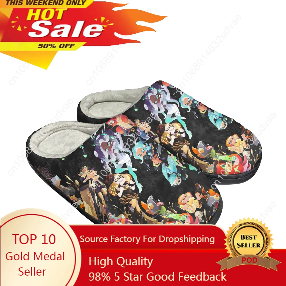 

Hot Cool Fashion Cotton Custom Slippers Mens Womens Splatoon Sandals Plush Casual Keep Warm Shoes Thermal Comfortable Slipper