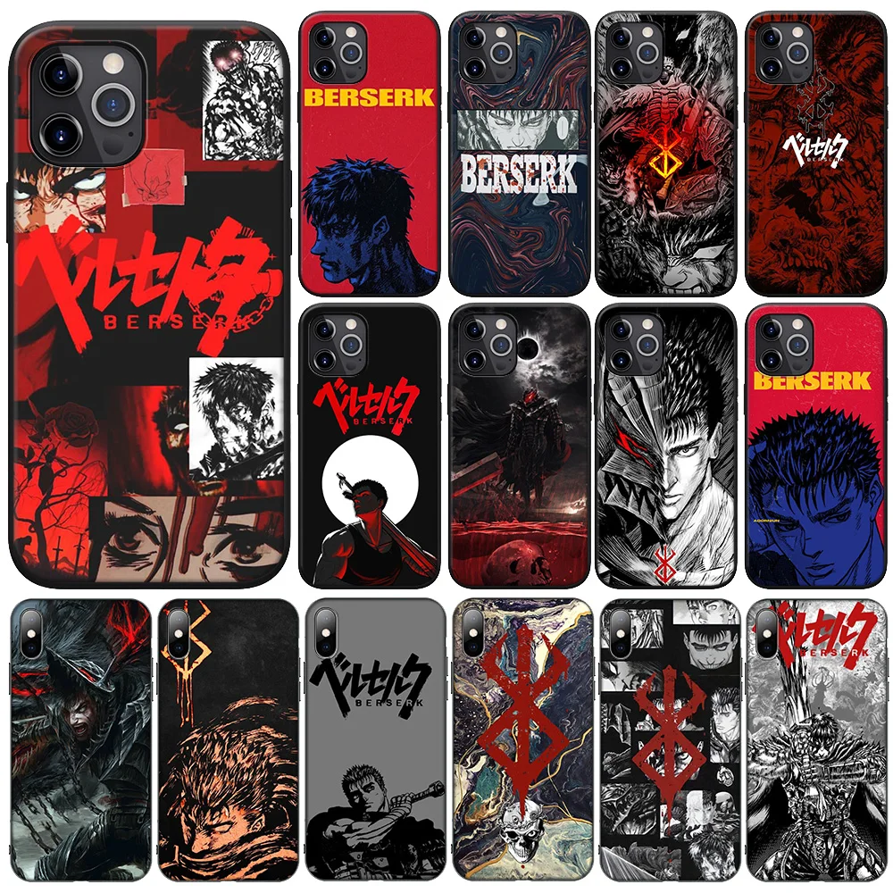 F-8 Anime Berserk Guts Nouveau Téléphone Cas pour iPhone 12 11 8 7 X XS Poly Pro Max 6 6s Plus SE