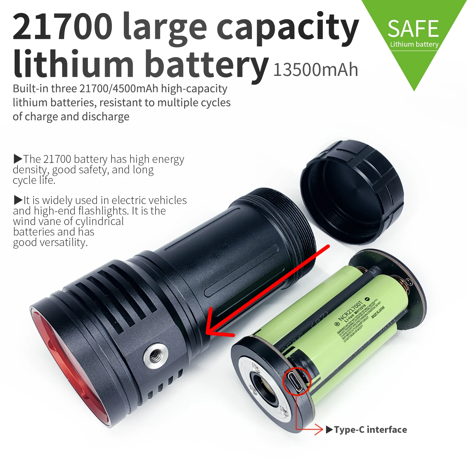 LetonPower Diving Flashlight 22800Lumens rechargeabl Underwater Lighting 100m Waterproof Torch For Photography Video Fill Light
