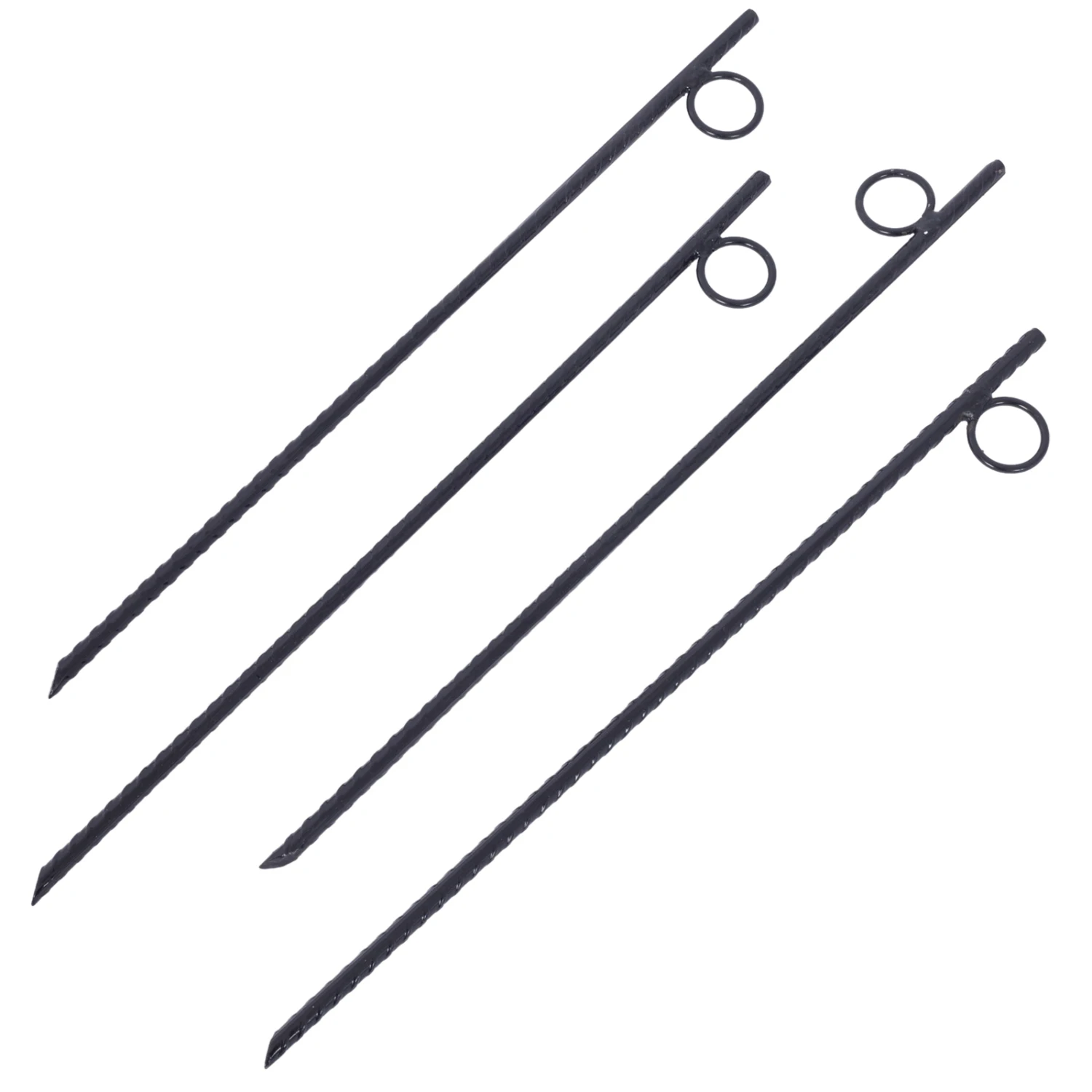 

Rebar Stake Set (4 pcs) 3/8x18 Inch Steel Tent Canopy Ground Stakes with 1 Inch Loops