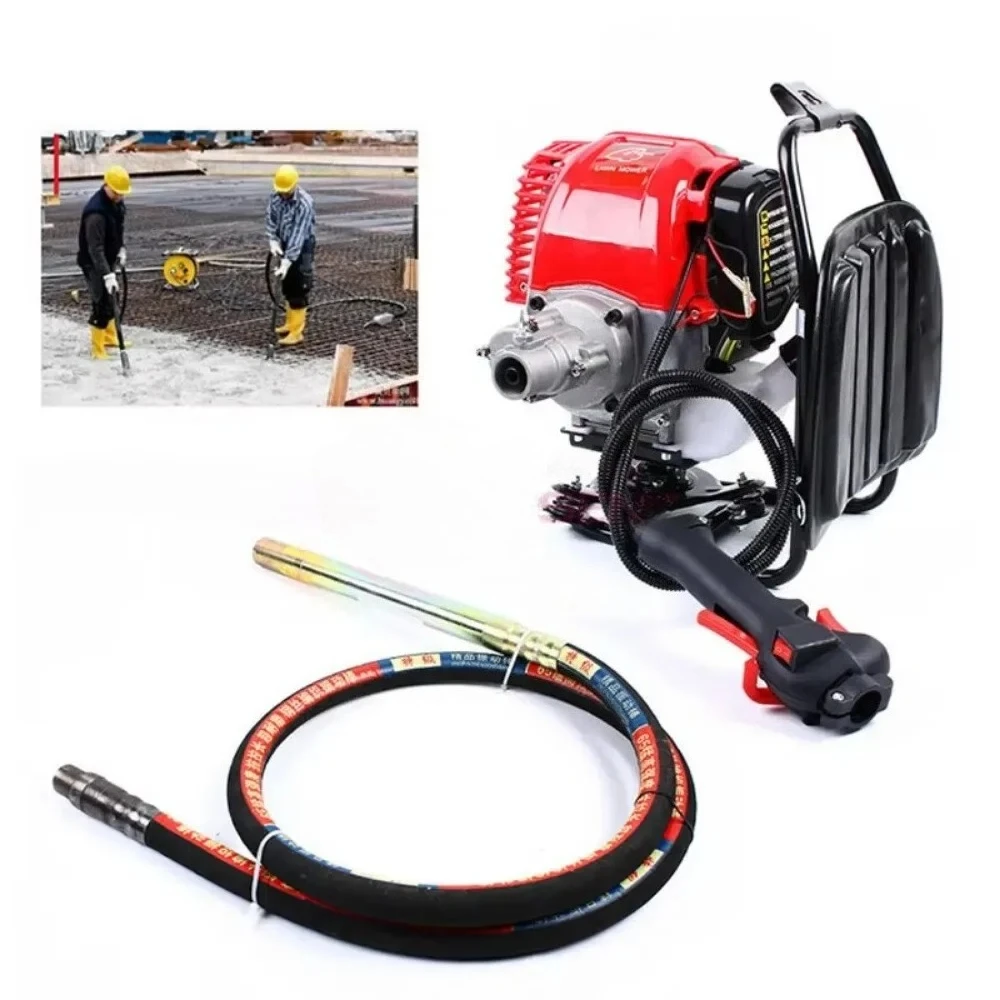4.8 HP 4 Stroke Engine Concrete Vibrators Backpack Vibrator Single Cylinder OHV Vibrating Rod Petrol Vibrating Poker