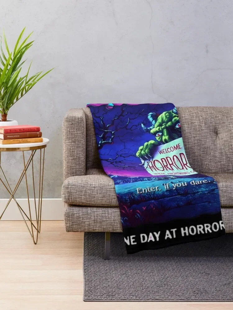 Goosebumps One Day At HorrorLand \t Throw Blanket halloween fluffy Baby Blankets