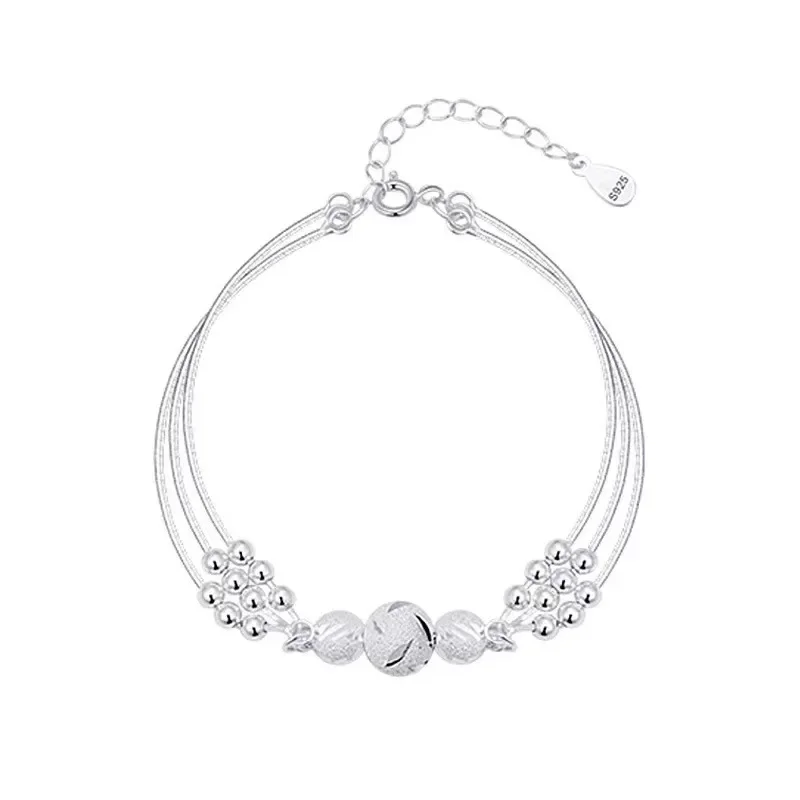 925 Sterling Silver Beautiful Stars Bracelets for Women Korean Fashion Designer Luxury Charm Bracelet Party Wedding Jewelry Gift