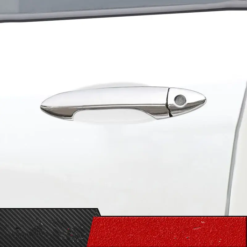 Carbon Fiber Chrome Car Side Door Handle Cover Sticker Styling Accessories For Honda Passport Pilot 2019 2020 2021 2022