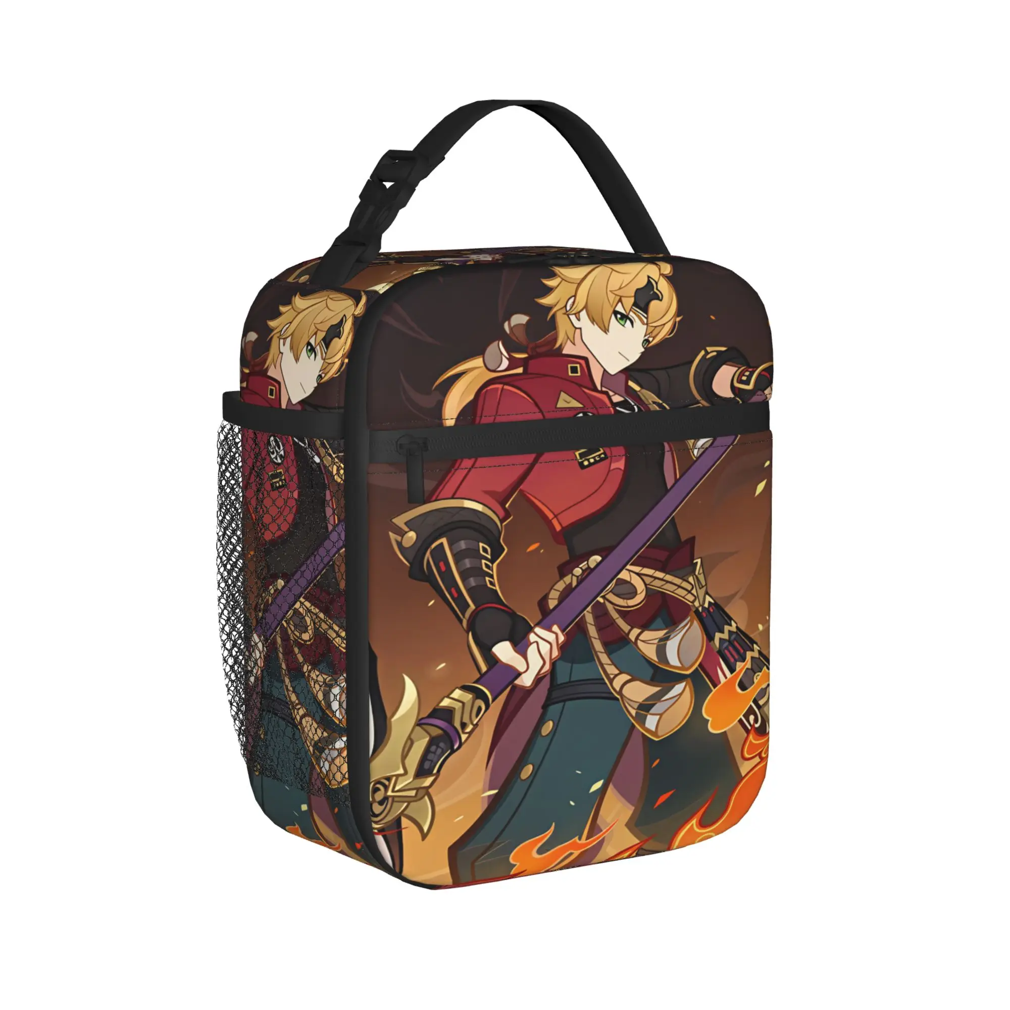 Genshin Impact Lunch Bag Game Character Casual Lunch Box For Girls Office Convenient Cooler Bag Waterproof Thermal Tote Handbags