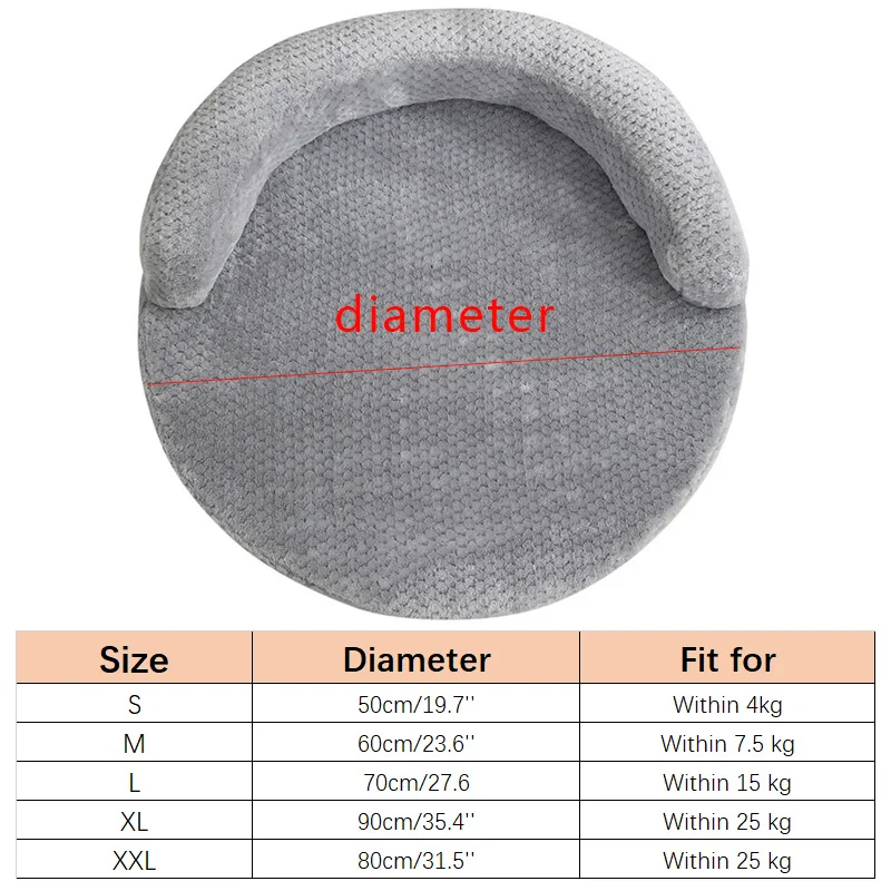 ement Łóżko dla psa Zimowa ciepła sofa dla kota Miękka, gruba mata do spania dla małych średnich psów Koty Wyjmowane gniazdo dla szczeniąt i kociąt