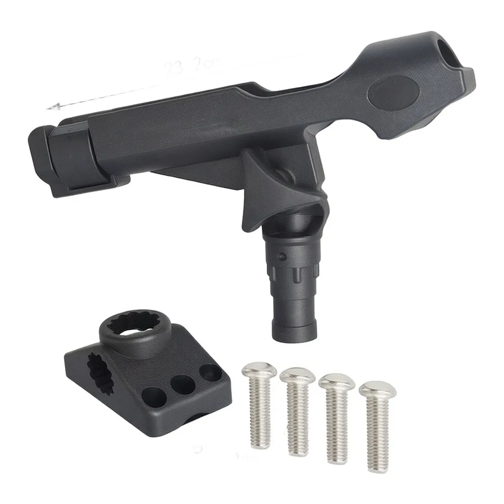 360 Degree Rotatable Rod Holder Adjustable Side Rail Mount Convenient To Use for durable ABS Material Boat/yacht/kayak Fishing
