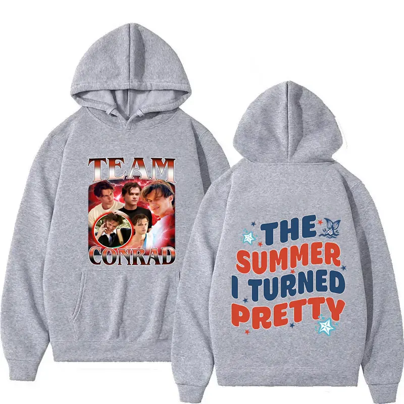 المسلسلات التلفزيونية التي تحولت إلى فريق جميل كونراد المرح مزدوجة الوجهين طباعة الجرافيك البوب هوديي البلوز الرجال النساء طويلة الأكمام البلوز