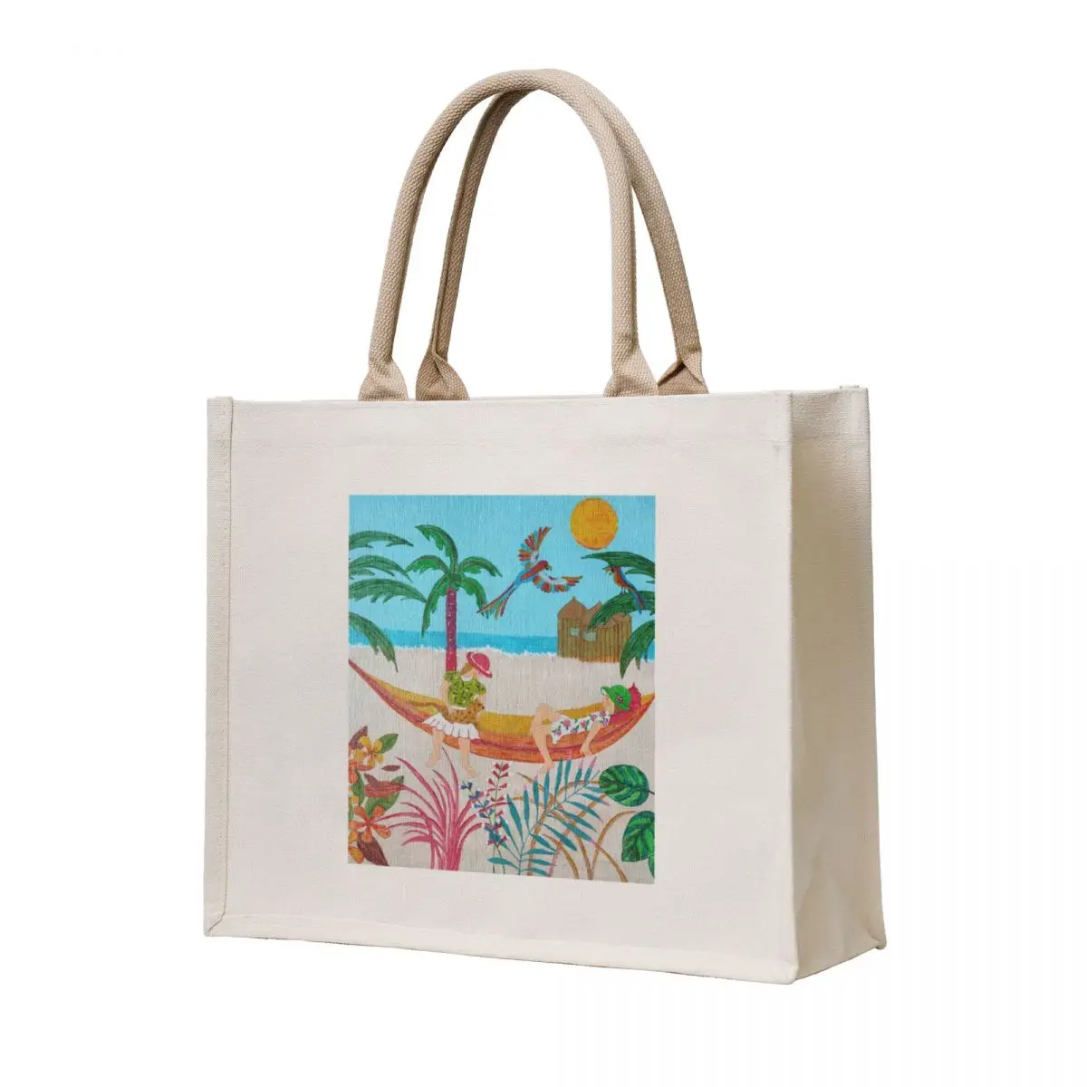 

Relaxing in the tropics Tote Bag large size bags custom bags Women's bags