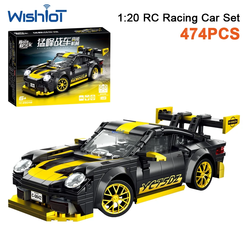 

YC 23046 474pcs Meng Feng Chariot 1:20 Remote Controlled Sports Car Model Building Block Set Bricks Toy Gift for Boy Adult