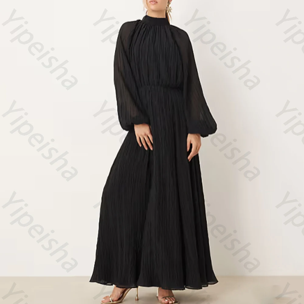 Elegante Oansatz Falten Abendkleider Sexy Lange Ärmel Promi Kleid Exquisite Hohe Qualität Prom Party Kleider Frauen Angepasst