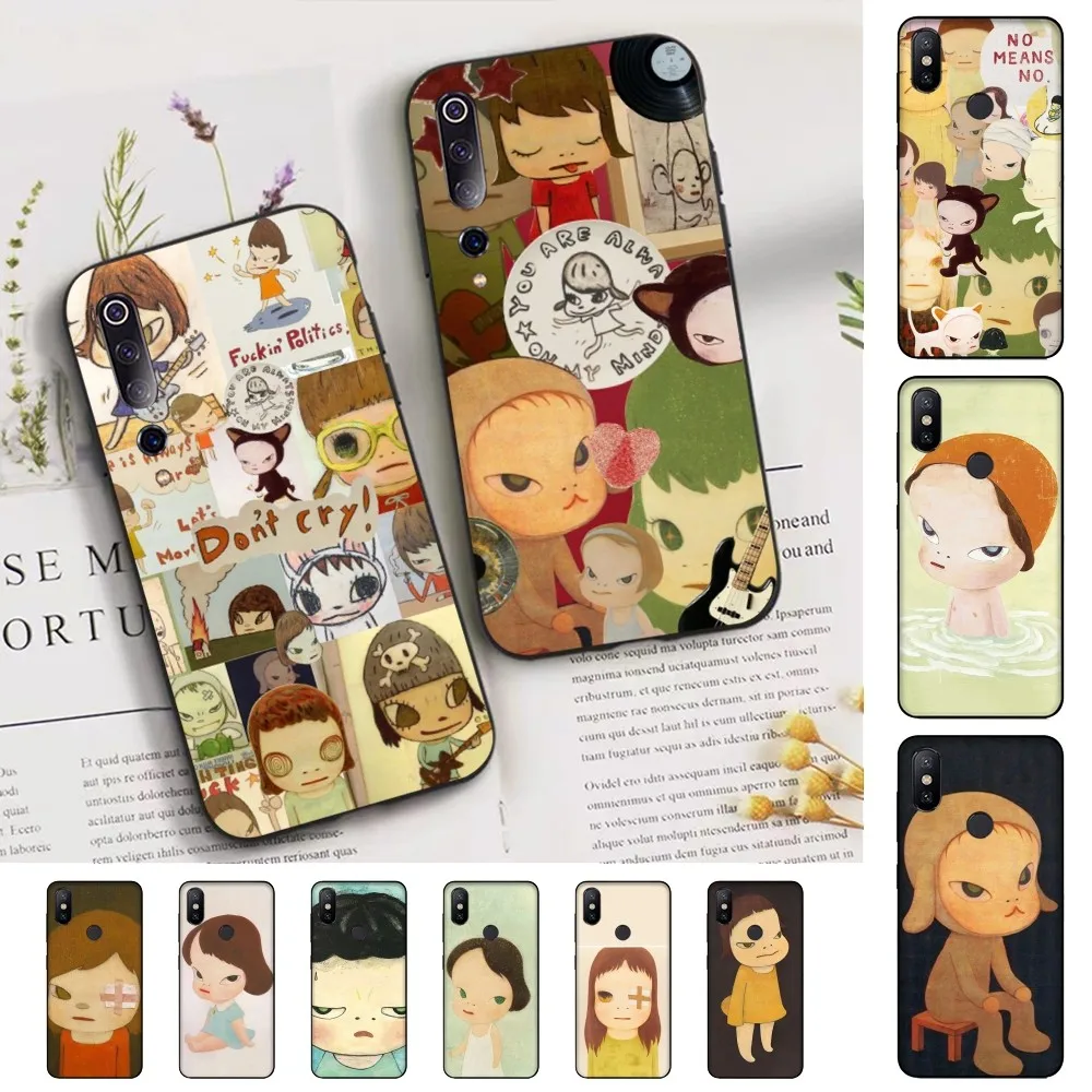 Yoshitomo Nara Phone Case For Xiaomi Mi 5X 8 9 10 11 12 lite pro 10T PocoX3pro PocoM3 Note 10 pro lite