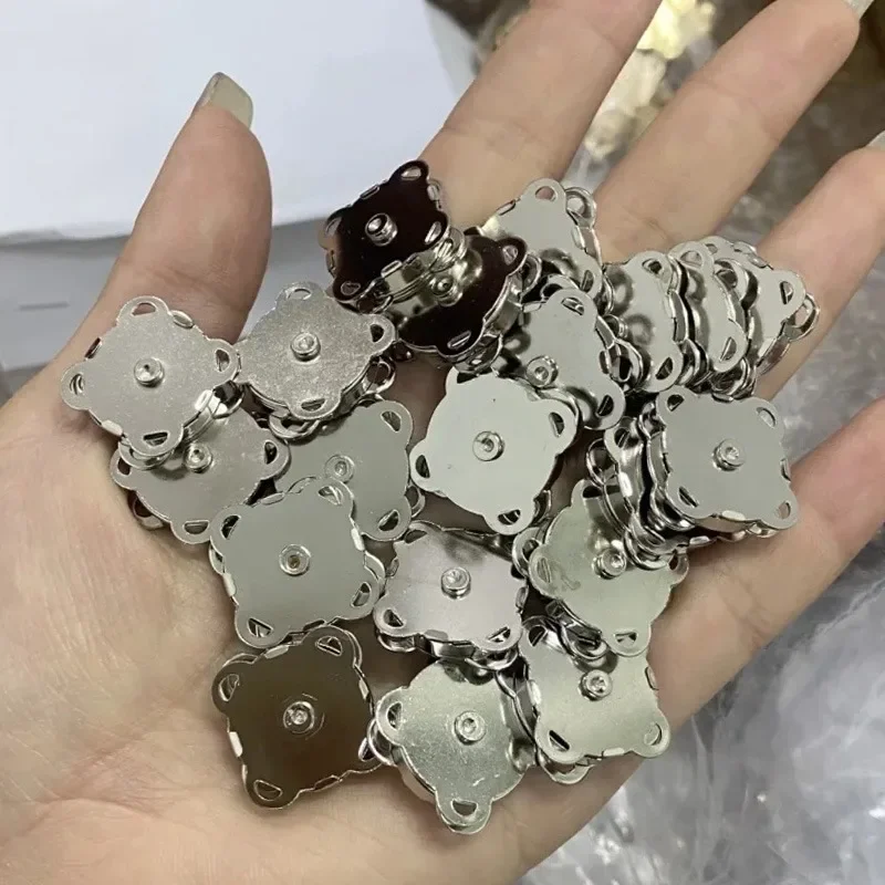 1/20 セット手作りバッグ磁気スナップボタン梅マグネット閉鎖バックル財布服ハンドバッグ財布 DIY アクセサリーツールジュエリー