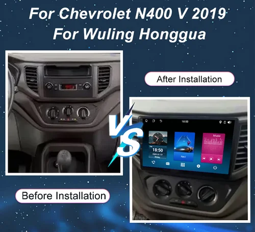 Imagen 2 del producto Android para Chevrolet N400 V 2019 para Wuling Honggua Radio de coche reproductor Multimidia navegación GPS 4G Carplay WIFI unidad principal 2DIN