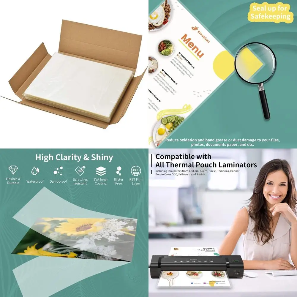 

5 Mil 500-Pack 9 x 11.5 Clear Laminating Pouches for 8.5 x 11 Letter-Sized Sheets