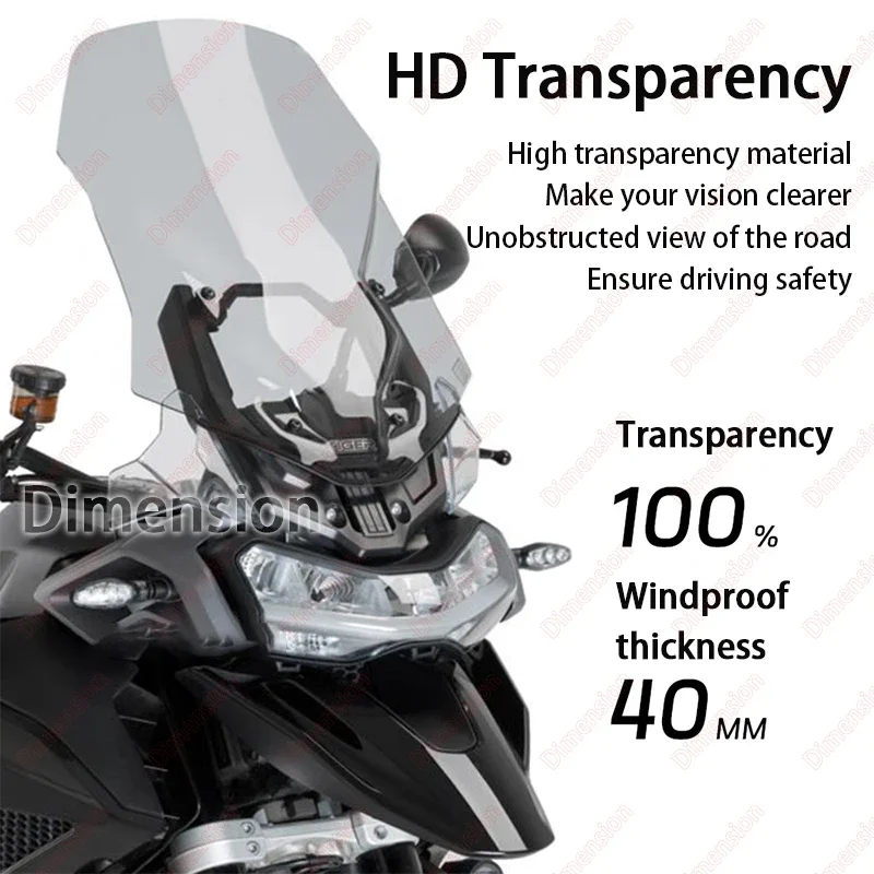 

For Tiger1200 GT Pro Tiger 1200 GT Rally Pro Motorcyc 2022-2024 Motorcycle Windshield Wind Shield Deflector Protector Windscreen