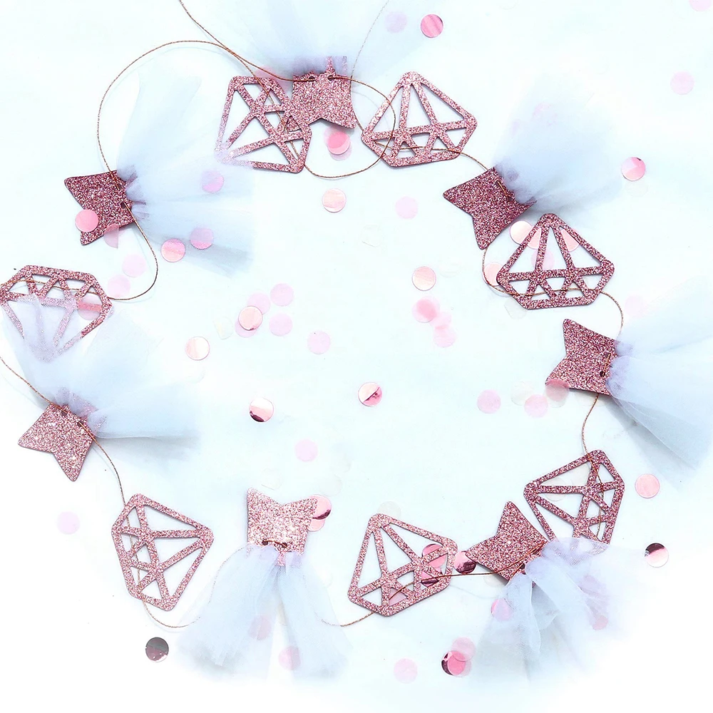 Brautschleier für Junggesellenabschiede, Roségold, Schärpe, Stirnband, glitzerndes Braut-Banner für Junggesellinnenabschiede, Hochzeit im Freien, erschwingliche Gastgeschenk – Detail 15