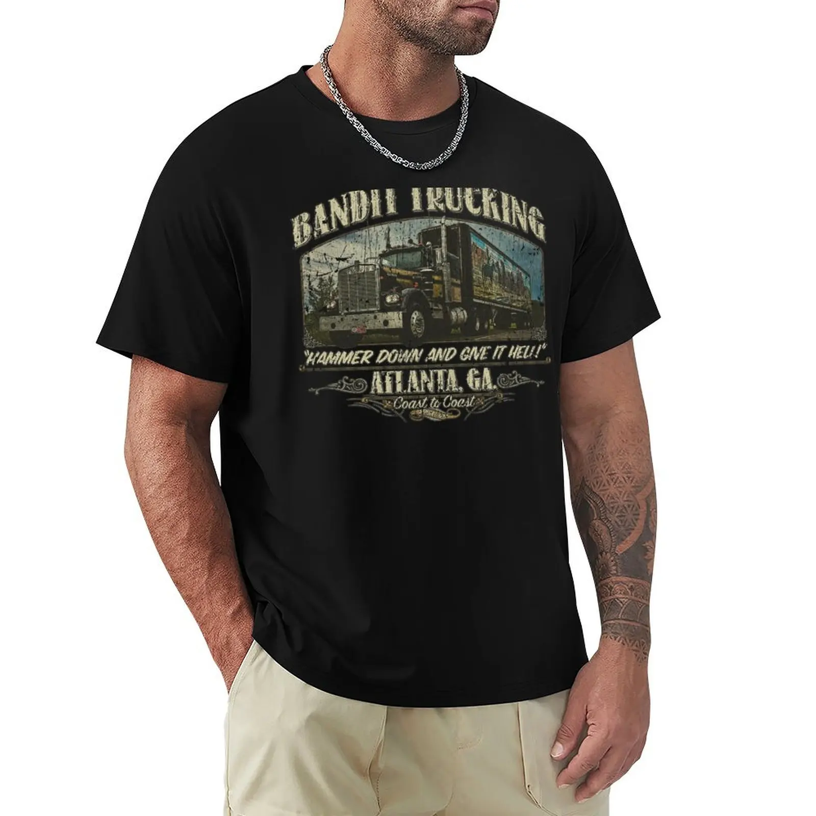 

Bandit Trucking 1977 T-Shirt cotton graphic tees Funny t-shirt baggy shirts luxury designer funny t shirts men