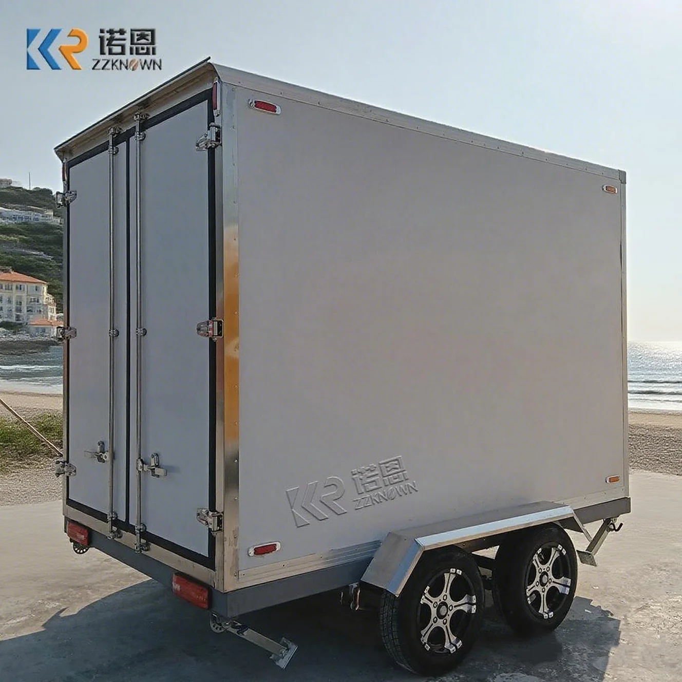 

New Manual Diesel Refrigerated Mobile Food Freezer Refrigerator Box for Cold Transport Refrigeration Unit with Trailer