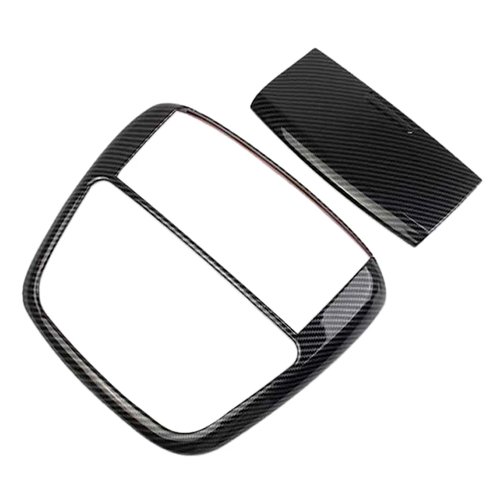 2x Roof Reading Light Frame Cover for Dodge Charger 2016 2017 2018 2019 2020 2021 ABS Interior Styling