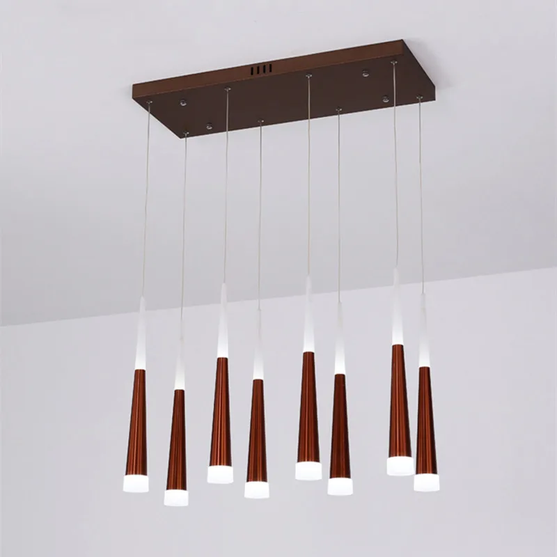 Dining Room LED Pendant Lighting Modern Luxury Living Room Kitchen Island Hanging Light Brown/Gold/Black Round Lighting Fixtures