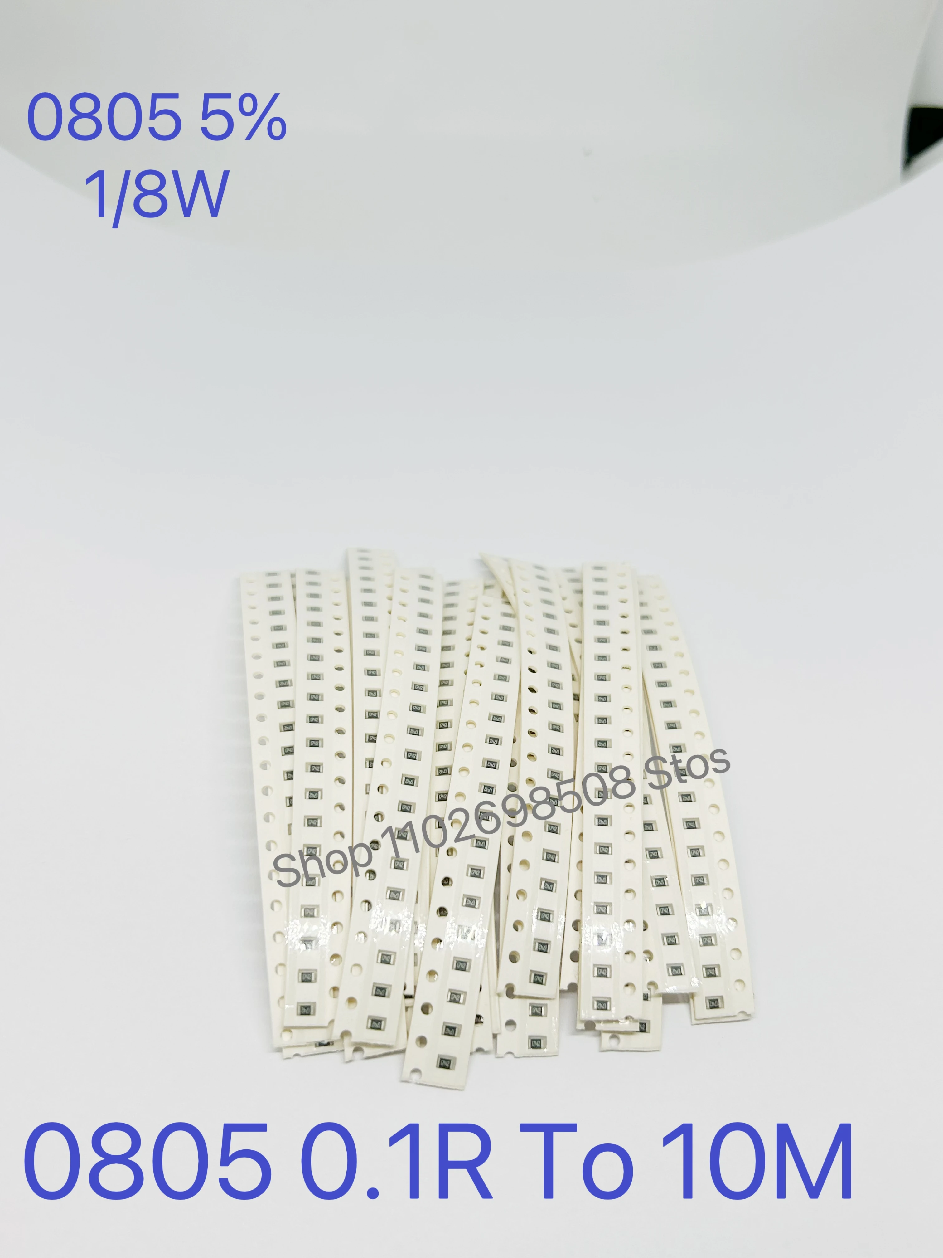 

100PCS 0805 5% 0R-10M 1R 2.2R 10R 22R 47R 100R 560R 47 20 12 10 1K2 6.8K K K K K 100K 510K 910K 1M 4.7M 9.1M 1/8W