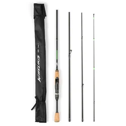 Portable Travel Spinning Fishing Rod 6.8FT Lightweight Carbon Fiber 4 Pieces Fishing Pole