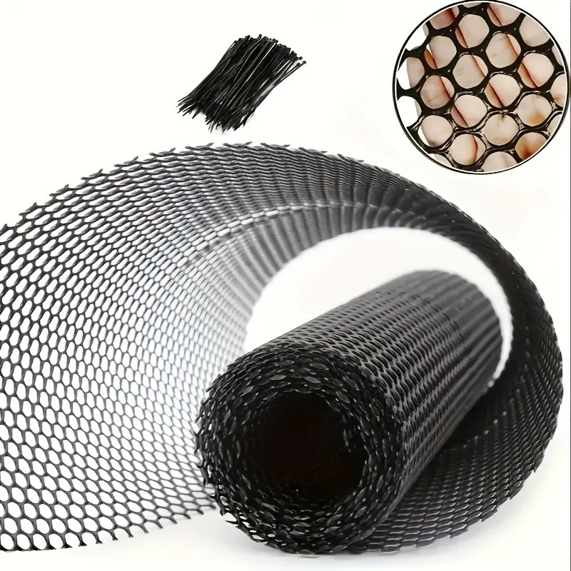 Black Plastic Poultry Net - Durable Protective Net, Suitable for Chicken, Bird and Balcony Safety