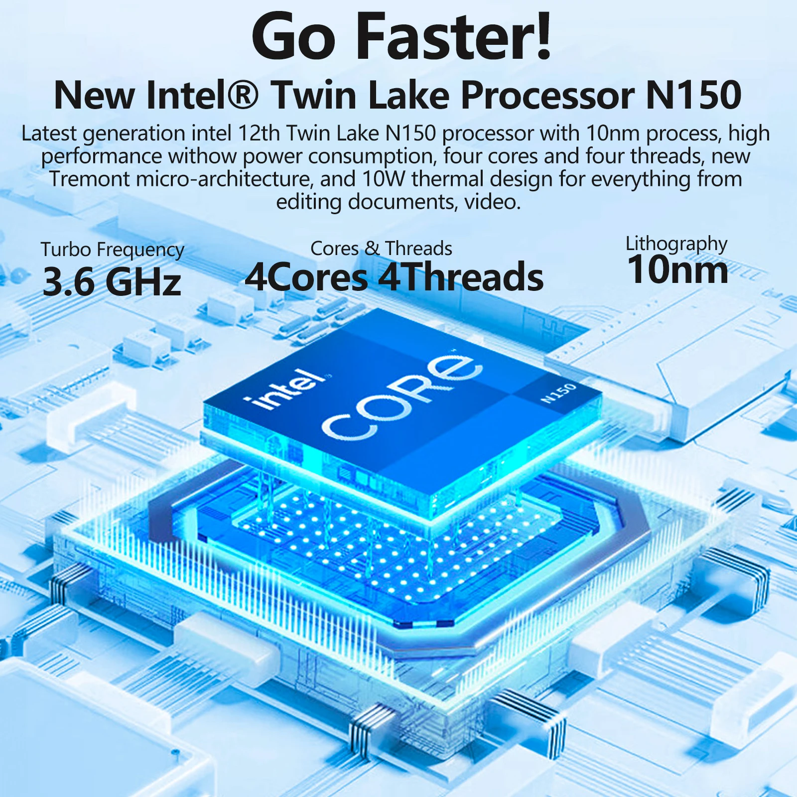 Mini PC Intel Alder Lake N100 Twin N150 Quad Core 8GB/16GB 512GB Windows 11 Pro Gaming Computer, 4K 60Hz HDMI VGA Win 11 Minipc