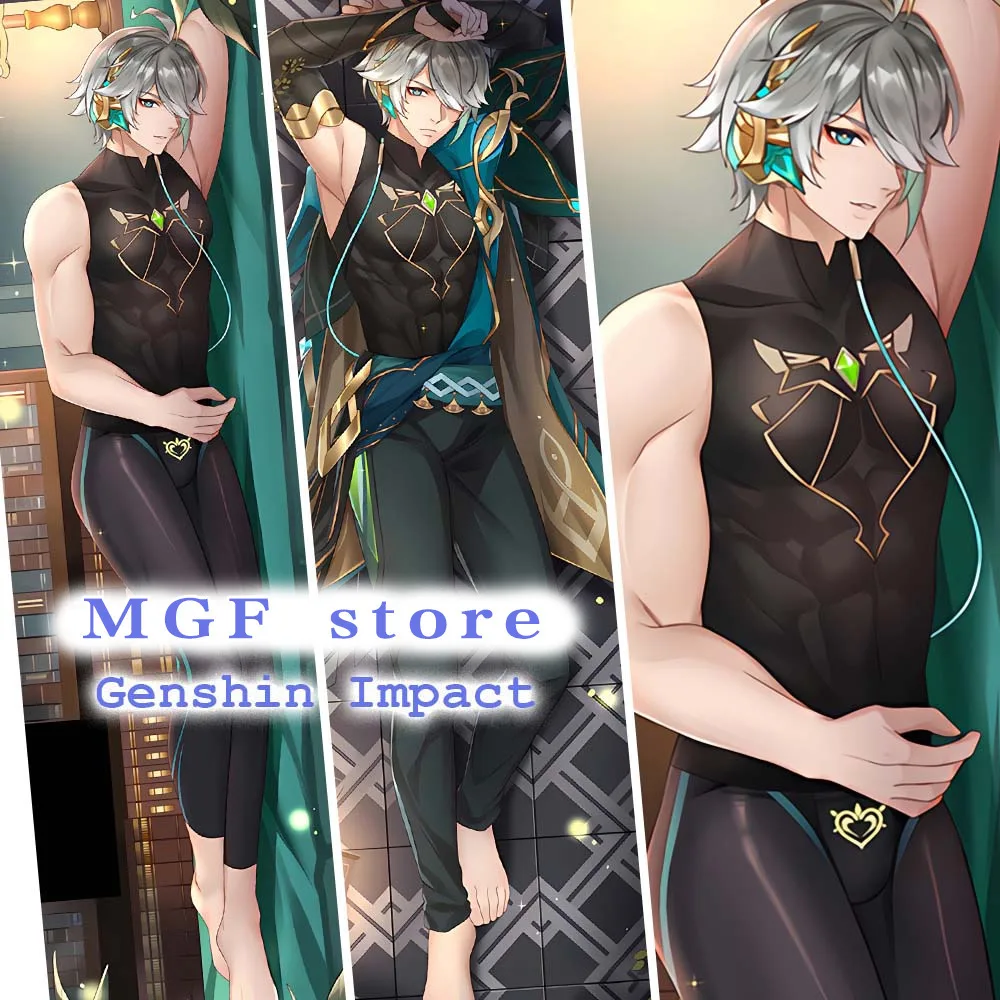 Alhaitham Body Pillow Case 2WAY Dakimakura Anime Game Genshin Impact Cosplay Pillowcase Bed Sleep Hing Cushion Cover Decor