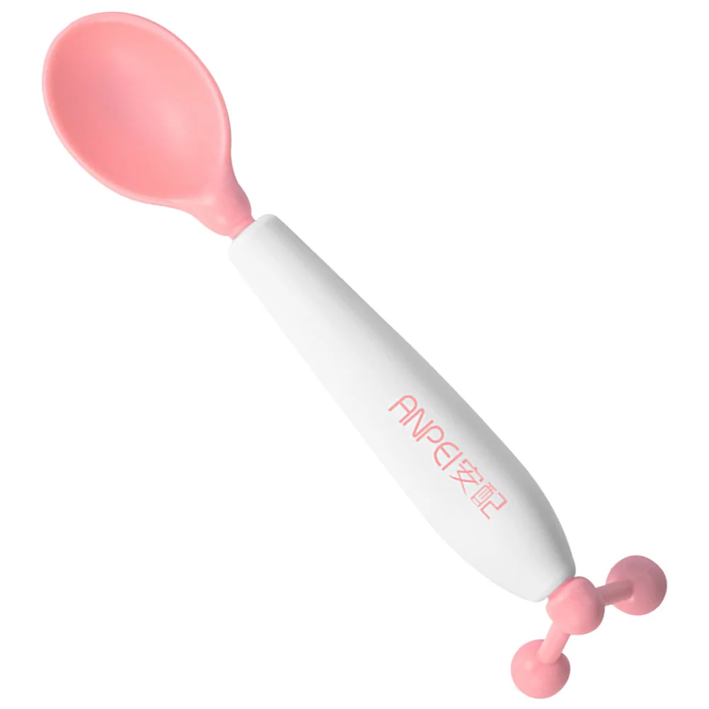 

Plastic Rotatable Training Spoon Toddler Baby Feeding Implement Durable Ergonomic FeedingSpoons Color Changing