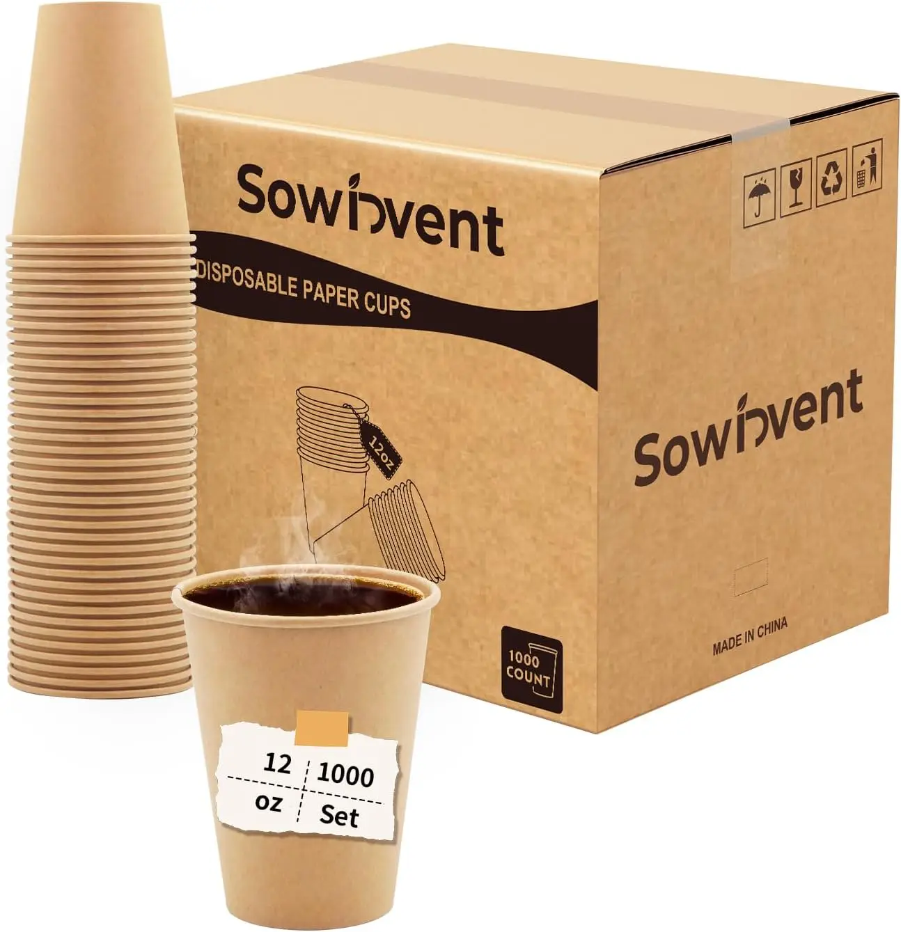 12 Oz Kraft Paper C…