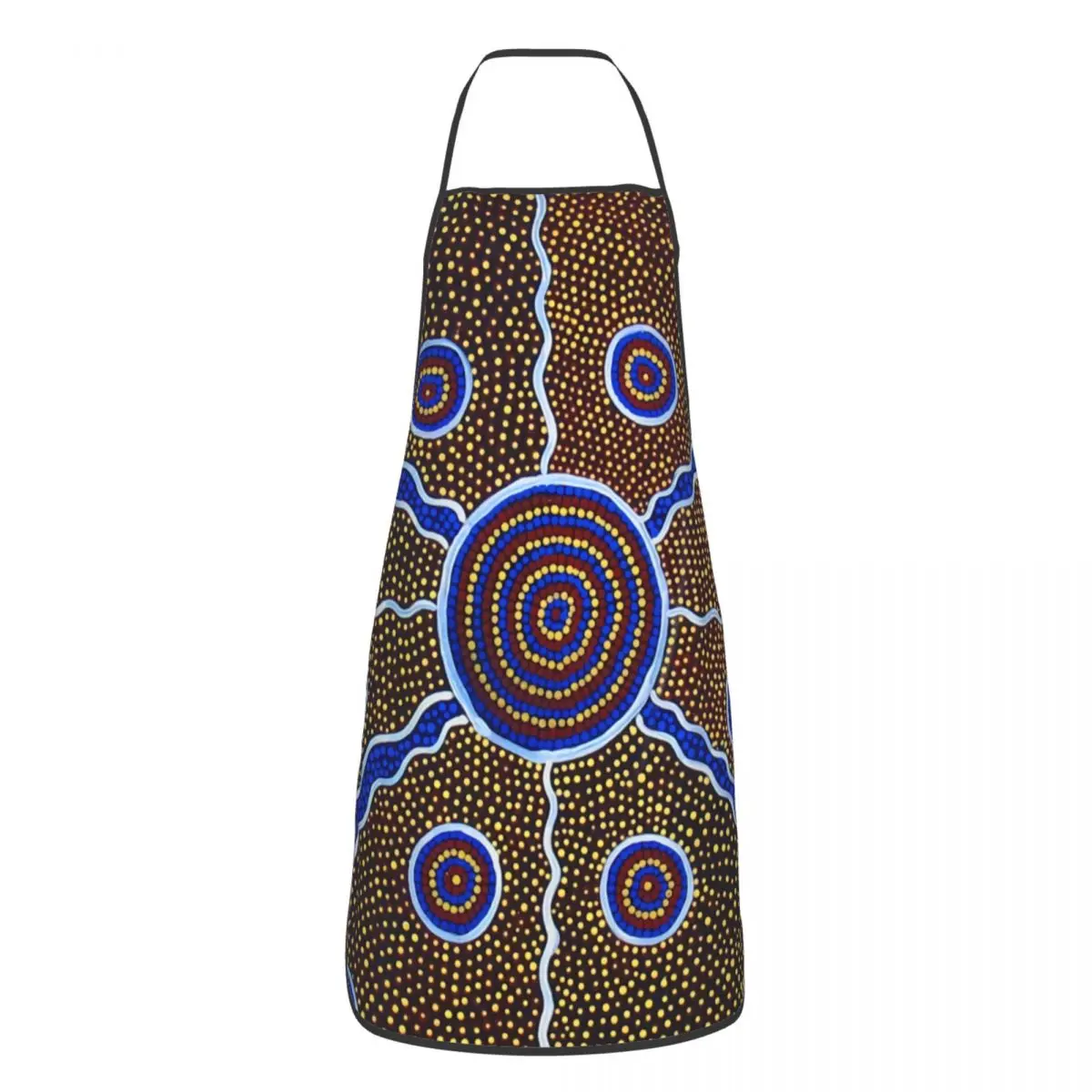 Custom Australian Aboriginal Dot Art Apron Women Men Unisex Bib Kitchen Cooking Tablier Cuisine Chef Gardening