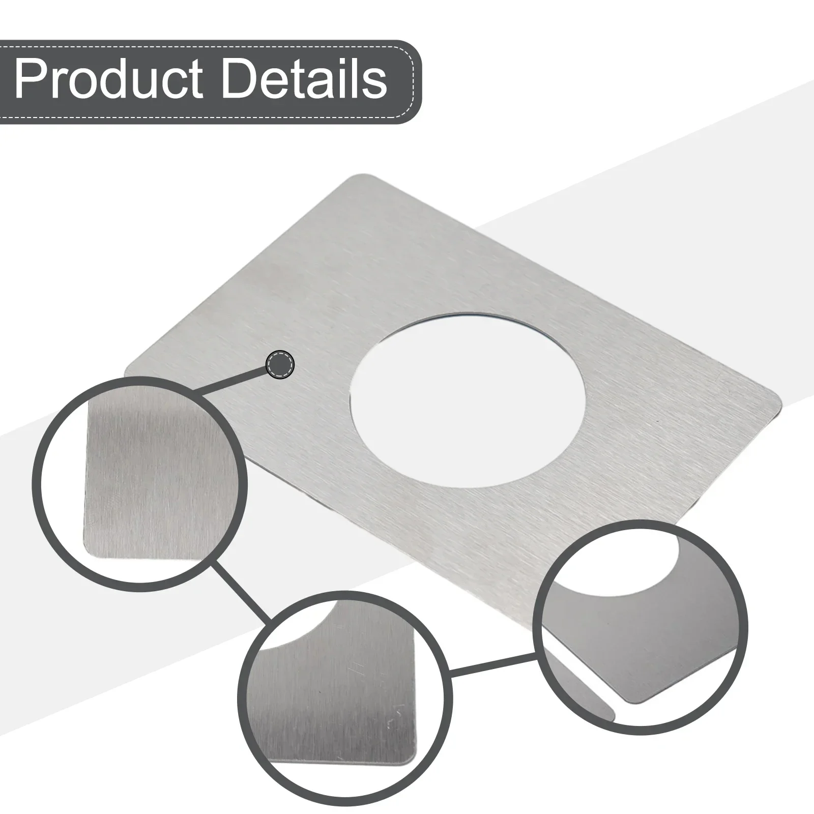 2PCS Repair Doors Lock Plate Stainless Steel Spherical Door Lock Hardware Hinge Restorer Reinforcement Installation Plate