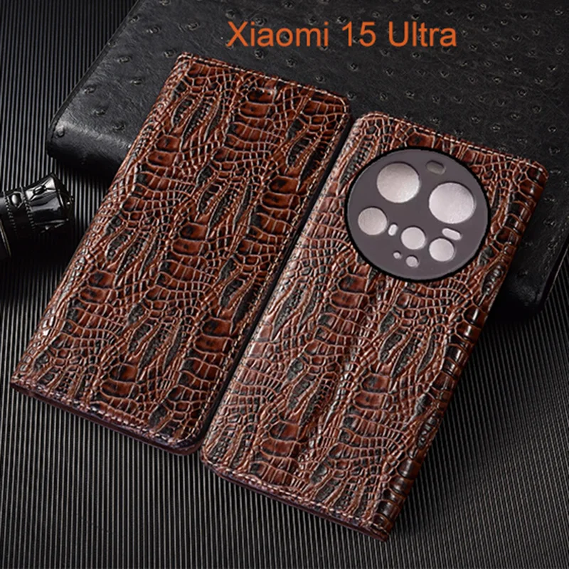 

Dragon Claw Genuine Leather Flip Case For Xiaomi Mi 15 Ultra Phone Cover Card Cases Scratch Proof