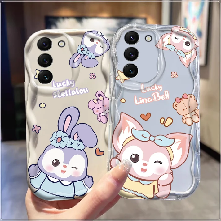 Linna Bell StellaLou For Samsung A55 A54 A53 A52 A35 A34 A33 A32 A25 A24 A23 A22 A21S A15 A13 A14 5G Wave Oil Cover Phone Case