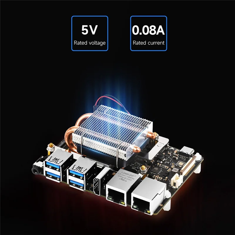 AD41-pour VisionFive2 CPU tour ventilateur de refroidissement en forme de U tuyau de cuivre CPU refroidissement