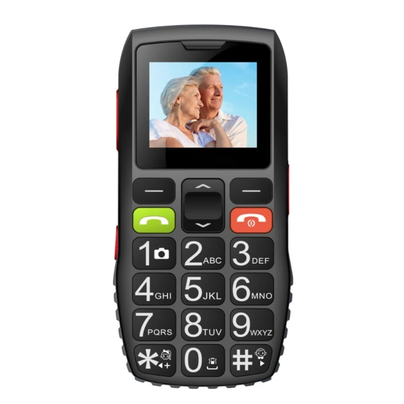 Cellphone for Senior,Big Rubber Keypad Elderly Phone with 1400mAh Battery Quick Dialings and Flashlight