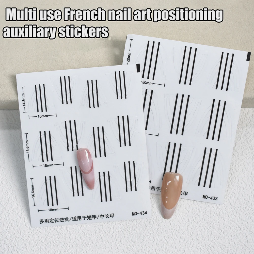 

1Pcs Transparent French Manicure Edge Auxiliary Nail Sticker U Shape Curved Stripe Lines Nail Tips Diy Decoration Assist Tool