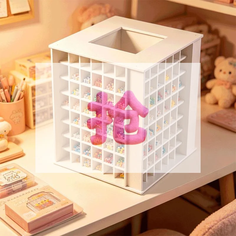 Rotating Desktop Storage Organizer Large Capacity For Beads Nail Polish Pigment DIY Lovers