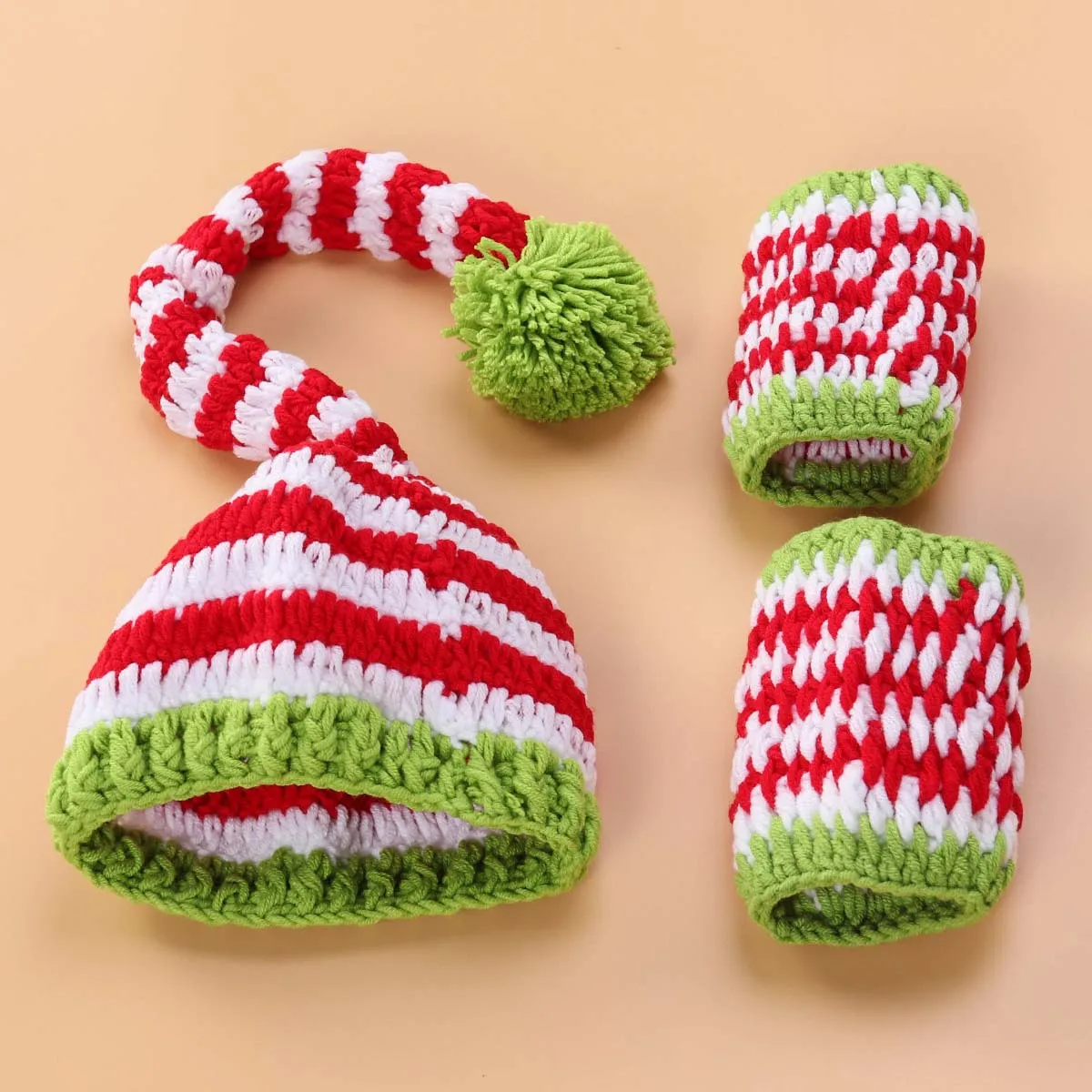 

Baby Newborn Photo Props Outfit Hat Leg Warmers Infant Christmas Halloween Holiday Photoshoot Costume Baby Photo Props