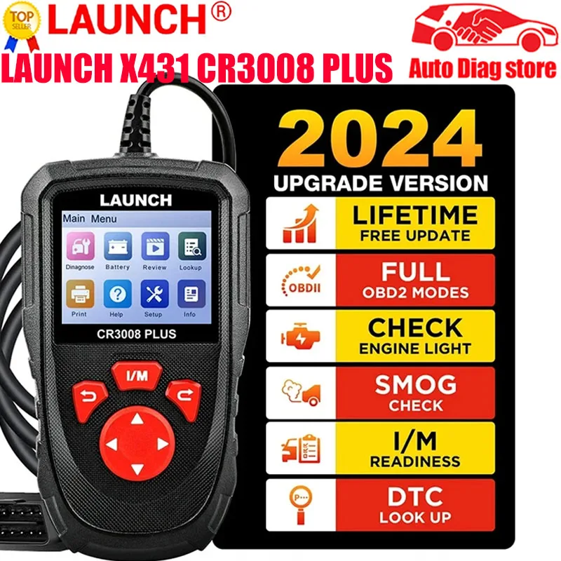 

LAUNCH X431 CR3008 PLUS Full OBD2 Diagnostic Tools Car OBD OBD2 Automotive Scanner Check Engine Battery Free Update Online